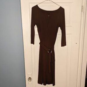 Lida Baday Brown Dress - Simple Elegance for Every Day